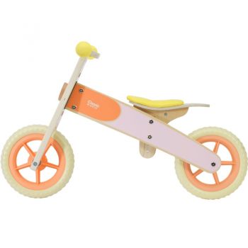 Bicicleta din lemn fara pedale 12 inch Classic World Orange ieftina