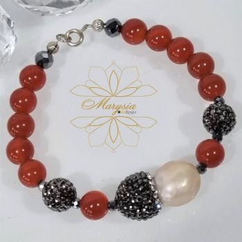 Marysia Pearl and Carnelian