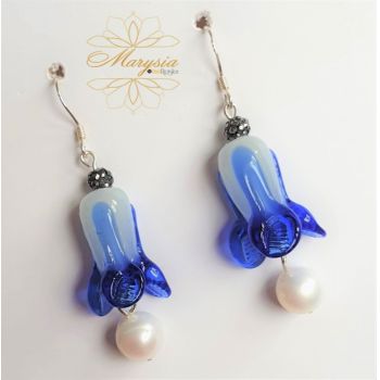 Marysia Pearls and Blue Flowers