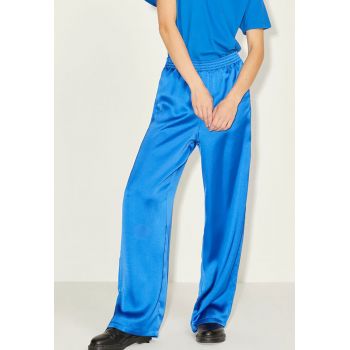 Pantaloni de satin cu talie elastica