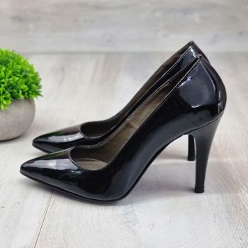 Pantofi Stiletto Dama Negri Piele Naturala Ida la reducere