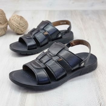 Sandale Barbat Negre Cu Bareta Farai