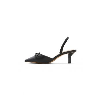 Pantofi slingback cu varf ascutit si aplicatie cu funda Javaleria Pantofi slingback cu varf ascutit si aplicatie cu funda Javaleria