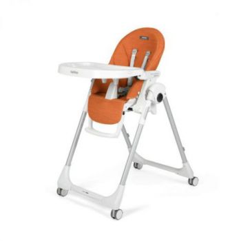 Scaun de masa 2 in 1 Peg Perego Prima Pappa Zero Follow Me, 0-15 Kg, Wonder Orange, Portocaliu de firma original