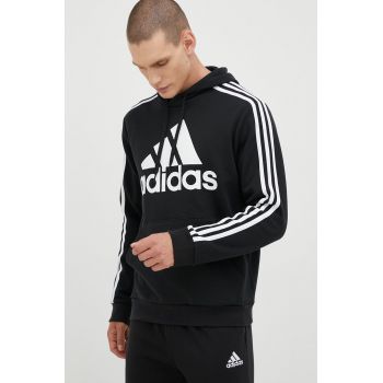 adidas bluza barbati, culoarea negru, cu imprimeu