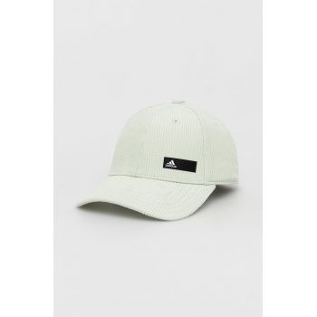 adidas caciula din bumbac culoarea turcoaz, cu imprimeu