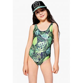 Costum de baie intreg cu model tropical