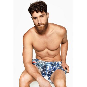 Pantaloni scurti de baie cu model tropical la reducere