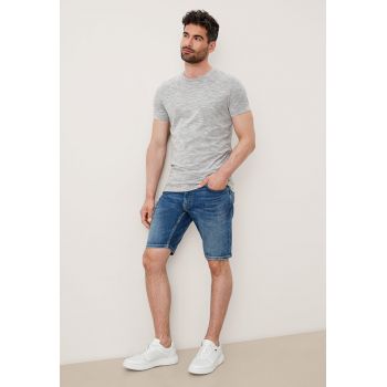 Tricou slim fit din amestec de lyocell