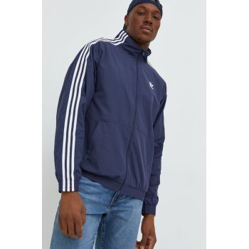 adidas Originals bluza Adicolor barbati, culoarea albastru marin, cu imprimeu