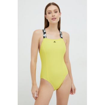 adidas Performance costum de baie dintr-o bucată Tape culoarea galben, cupa moale