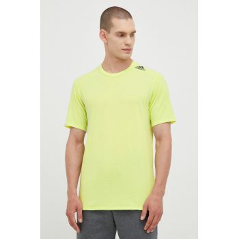 adidas Performance tricou de antrenament Designed For Training culoarea verde, neted