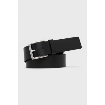 BOSS curea de piele bărbați, culoarea negru 50475296 de firma originala