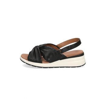 Sandale de piele cu aspect rasucit Sandale de piele cu aspect rasucit