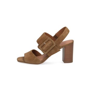 Sandale slingback de piele