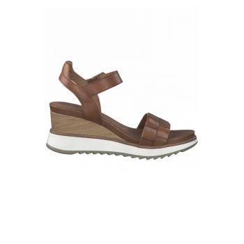 Sandale uni wedge de piele Sandale uni wedge de piele