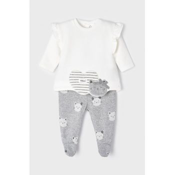 Mayoral Newborn compleu bebe culoarea gri