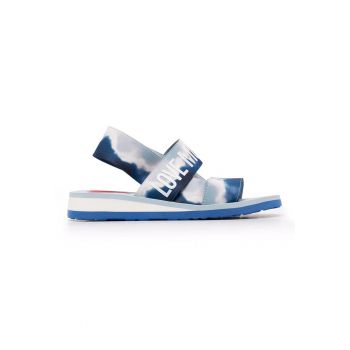 Sandale slingback cu model tie-dye