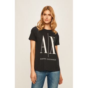 Armani Exchange tricou femei, culoarea albastru marin, 8NYTCX YJG3Z