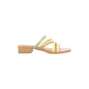 Papuci de piele lacuita cu toc Hutton