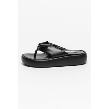 Papuci flip-flop de piele ecologica Laguna