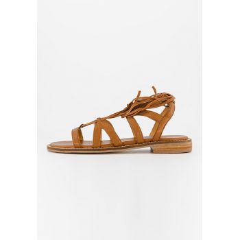 Sandale de piele cu barete multiple Sandale de piele cu barete multiple