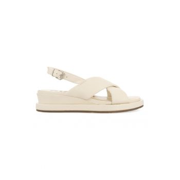 Sandale din piele cu talpa wedge Heffin