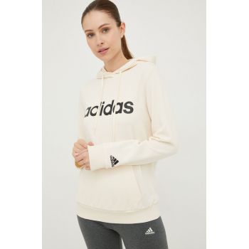 adidas bluza femei, culoarea bej, cu imprimeu