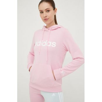 adidas bluza femei, culoarea roz, cu imprimeu