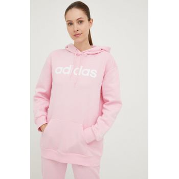 adidas bluza femei, culoarea roz, cu imprimeu