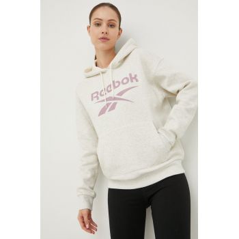 Reebok bluza femei, culoarea gri, melanj