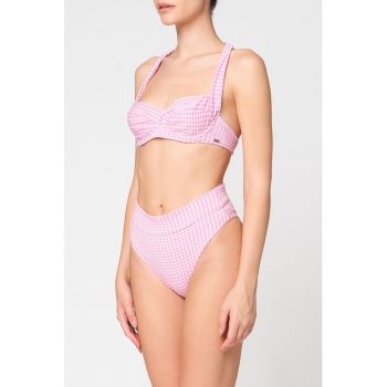 Sutien de baie cu model gingham Babydoll