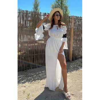 Rochie dama WHITE SUMMER DREAMS vaporoasa de vara