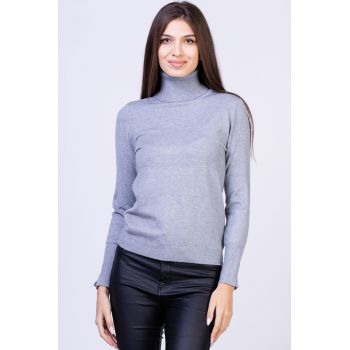 Helanca pulover, masura mare, cu cashmere, gri