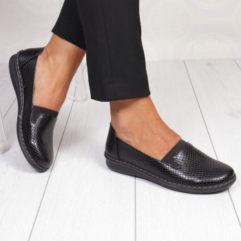 Pantofi negri comozi Romanita
