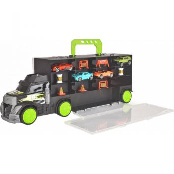 Camion Dickie Toys Carry and Store Transporter cu 4 Masinute si Accesorii