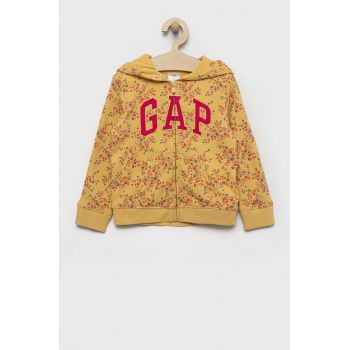 GAP bluza copii culoarea galben, cu imprimeu de firma original