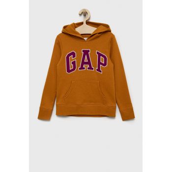 GAP bluza copii culoarea portocaliu, cu imprimeu