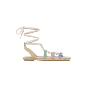 Sandale de piele intoarsa cu bretele infasurabile Hamptons Sandale de piele intoarsa cu bretele infasurabile Hamptons