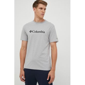 Columbia tricou bărbați, culoarea gri, cu imprimeu 1680053-014 de firma original
