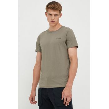 Columbia tricou din bumbac Rapid Ridge Back Graphic barbati, culoarea verde, cu imprimeu, 1934824