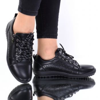 Pantofi piele ecologica negri Valentina