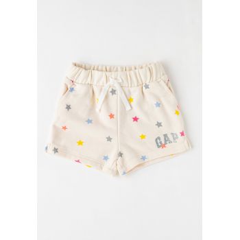 Pantaloni scurti din jerseu din amestec de bumbac cu imprimeu