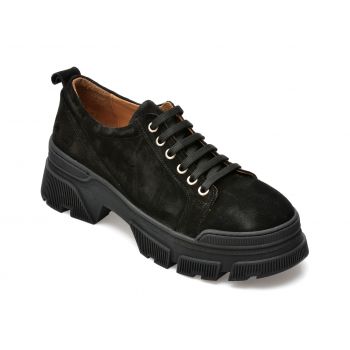 Pantofi GRYXX negri, 702066, din piele intoarsa Pantofi GRYXX negri, 702066, din piele intoarsa