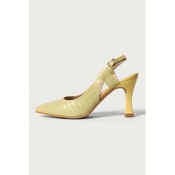 Pantofi slingback de piele