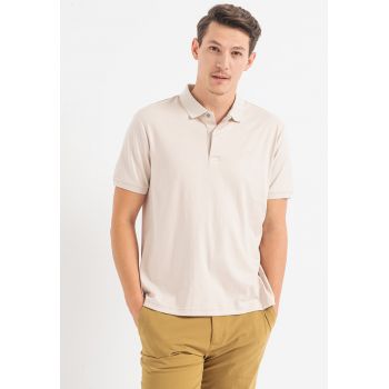 Tricou polo lejer din bumbac la reducere