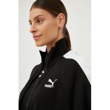 Puma bluză Iconic T7 femei, culoarea negru, cu imprimeu 530078-01 ieftin
