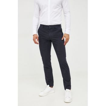 PS Paul Smith pantaloni barbati, culoarea albastru marin, drept la reducere