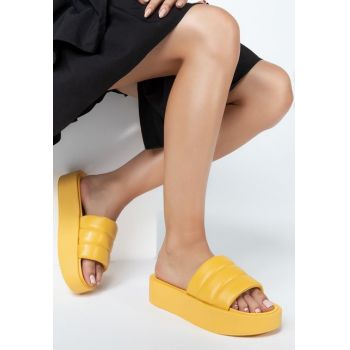 Papuci cu platforma Mimosa Galbeni