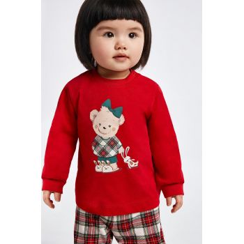 Mayoral pijama copii culoarea rosu, cu imprimeu